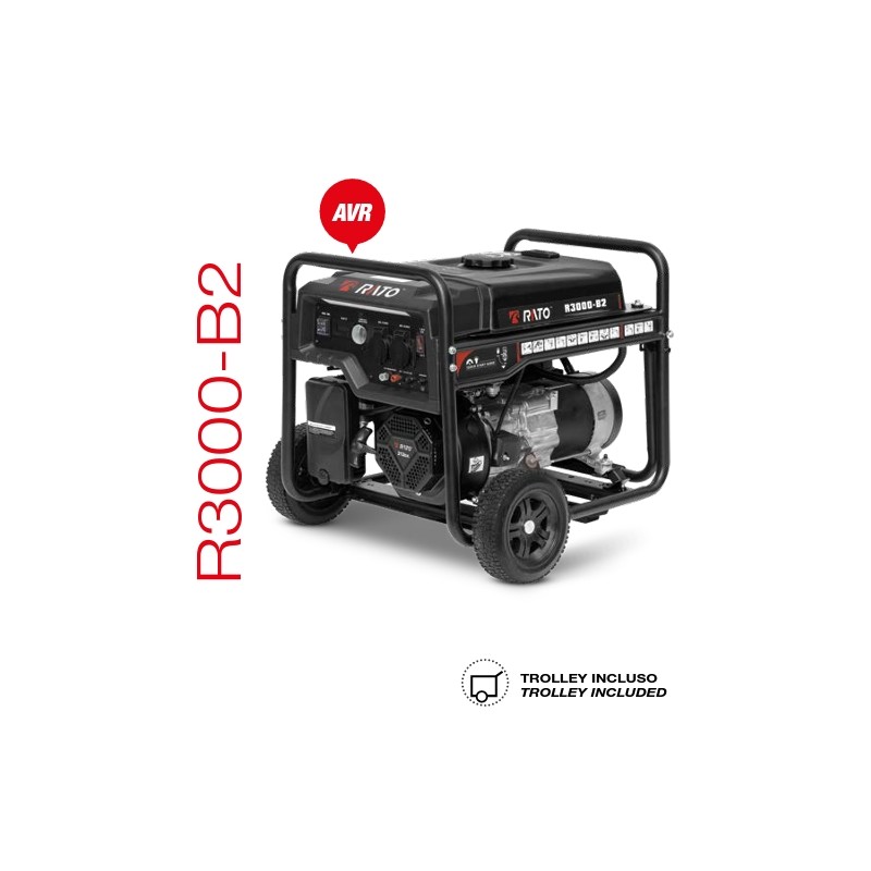 RATO R3000 gasolina 212 cc generador de corriente potencia máxima 3,0 kW AVR