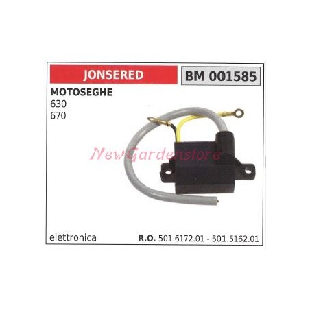 Bobina de encendido JONSERED para motosierra 630 670 001585 | Newgardenstore.eu