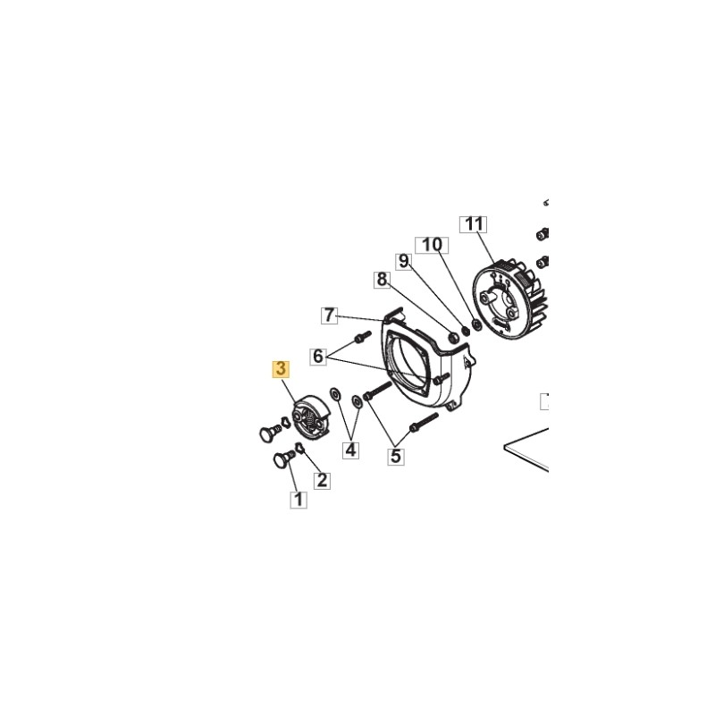 Conjunto embrague cortacésped gasolina modelos ABR26 ATR26J 118802113/0 STIGA