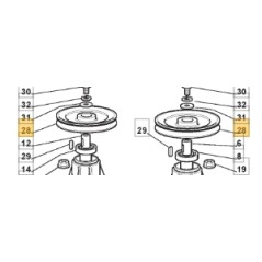 Puleggia albero lame trattorino tagliaerba 125601573/0 STIGA | Newgardenstore.eu