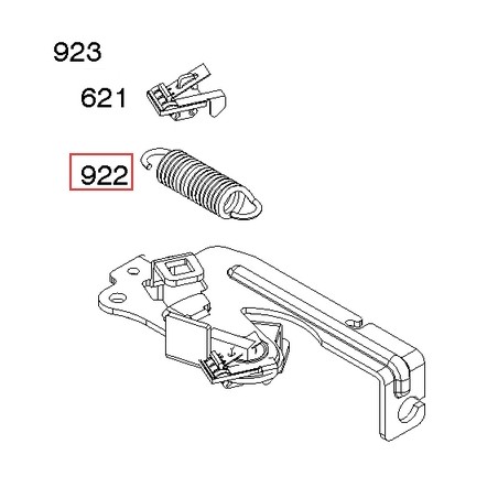 Molla freno originale motore rasaerba tagliaerba BRIGGS & STRATTON 692135 | Newgardenstore.eu