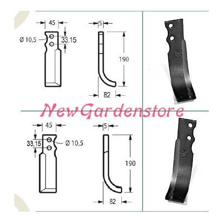 Kit de pièces détachées originales GOLDONI pour houe de motoculteur 22 00070921 | Newgardenstore.eu