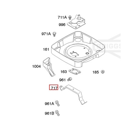 Support de montage du filtre à air du moteur de tondeuse à gazon BRIGGS & STRATTON d'origine 692542 | Newgardenstore.eu