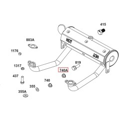 Ecrou de moteur de tondeuse à gazon BRIGGS & STRATTON d'origine 703115 | Newgardenstore.eu