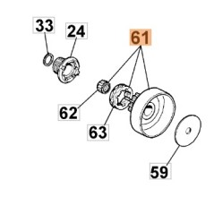 Clutch bell chainsaw models 970 971 980 981 985HD 097000207 OLEOMAC