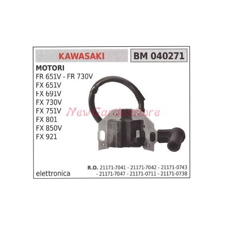 Ignition coil KAWASAKI for engines FR 651V 730V FX 651V 691V 730V 751V 801 850V 921 040271 | Newgardenstore.eu