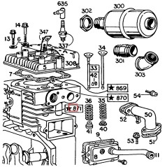 Válvula de motor para cortacésped original BRIGGS & STRATTON 230655 | Newgardenstore.eu