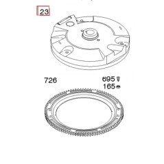 Flywheel original BRIGGS & STRATTON lawn mower engine 691053