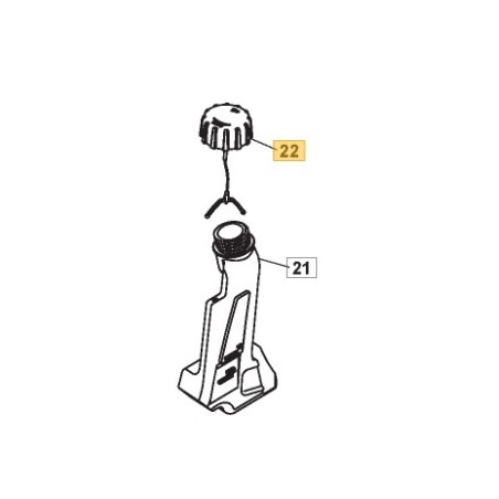 Tapón de llenado de aceite sierra eléctrica modelos A180E A200E 118801096/0 STIGA | Newgardenstore.eu