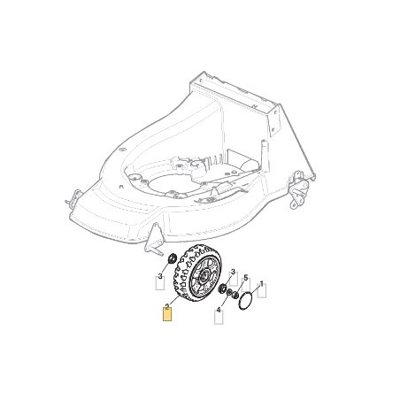 Roue pour tondeuse poussée modèles MAC48TB MAC53THC 381007383/0 STIGA | Newgardenstore.eu