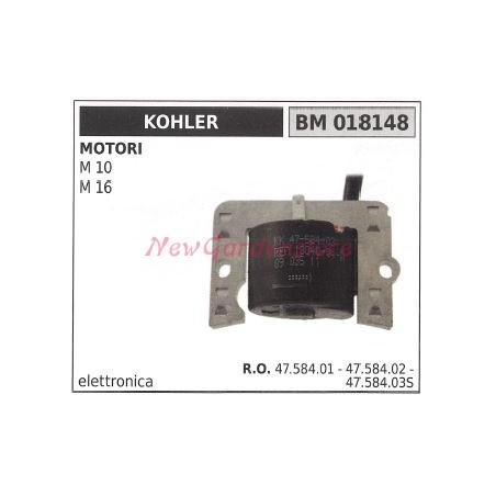 Bobina de encendido KOHLER para motores M 10 M 16 018148 | Newgardenstore.eu