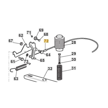 Fil d'entraînement du frein de lame modèles F72 1328H 384004608/0 STIGA | Newgardenstore.eu