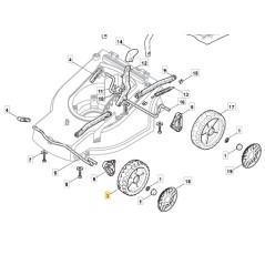 Lawn mower push wheel models A340 XP36E SPL360 322686102/0 STIGA