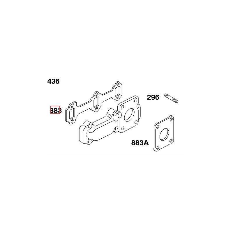 Junta de admisión original para motor de cortacésped BRIGGS & STRATTON