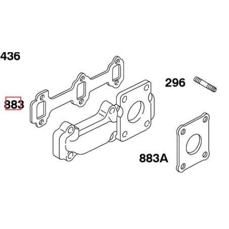 Guarnizione originale motore rasaerba tagliaerba tosaerba BRIGGS & STRATTON | Newgardenstore.eu