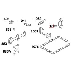 Joint d'admission d'origine BRIGGS & STRATTON pour moteur de tondeuse à gazon 820098