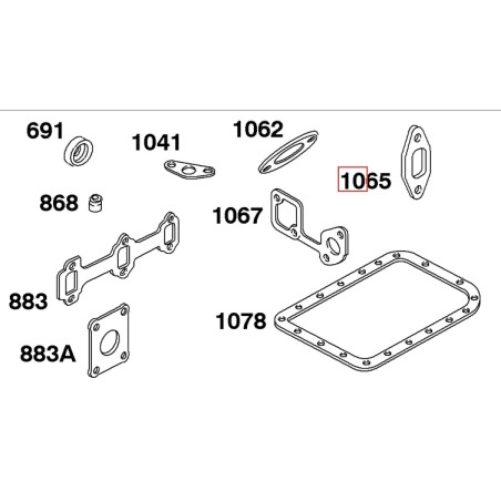 Joint d'admission d'origine BRIGGS & STRATTON pour moteur de tondeuse à gazon 820098 | Newgardenstore.eu