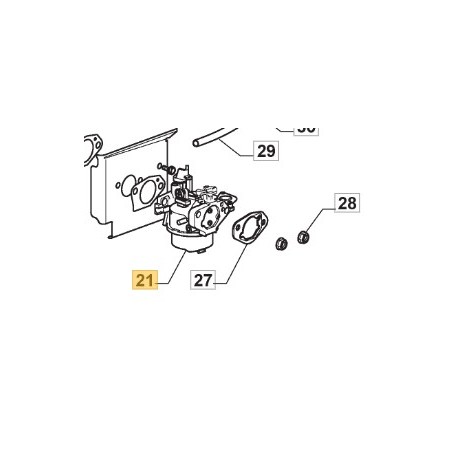 Carburettor engine lawn mower models 1430H 1436H 118550375/0 STIGA | Newgardenstore.eu