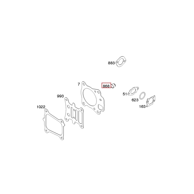 Junta de la válvula del motor del cortacésped original BRIGGS & STRATTON