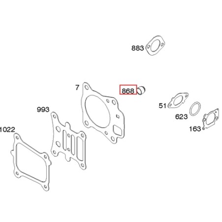 Junta de la válvula del motor del cortacésped original BRIGGS & STRATTON | Newgardenstore.eu