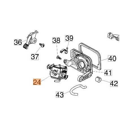 Carburateur pour tronçonneuse OLEOMAC GS650 GS651 2318061R | Newgardenstore.eu