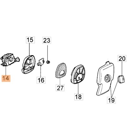 Carburador motosierra modelos 925 GS260 2318895CR OLEOMAC | Newgardenstore.eu