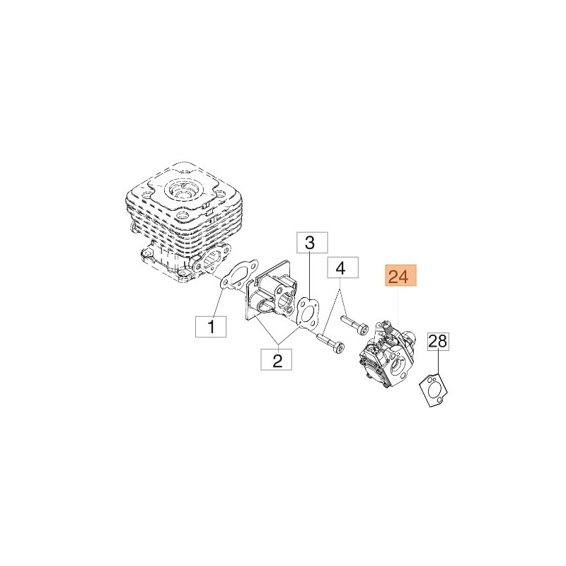 Brushcutter carburettor models BC350S BC350T BC400S 2318987R OLEOMAC