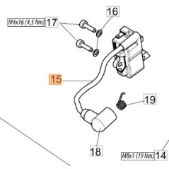 Bobina de motosierra modelos GST360 2501008AR OLEOMAC | Newgardenstore.eu