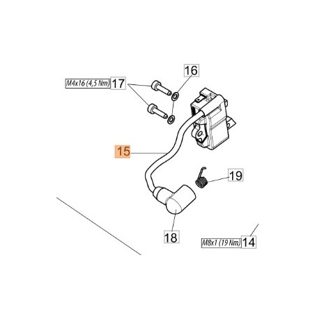 Bobina de motosierra modelos GST360 2501008AR OLEOMAC | Newgardenstore.eu