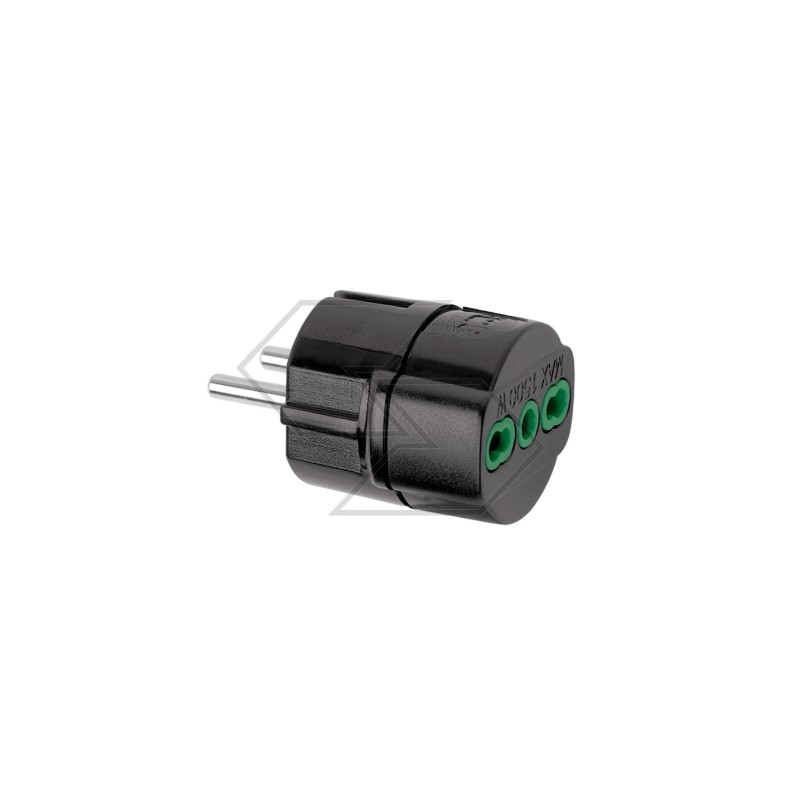 Adaptor plug 2-pin + earth 16A 220V SCHUKO two-pin female