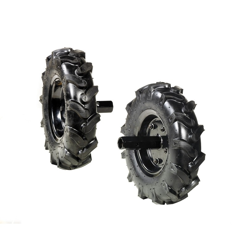 Pair of 4.00-8 tyred wheels for walking tractor NIBBI 104 S