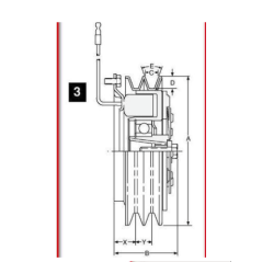 Embrayage électromagnétique WARNER ELECTRIC COMPATIBLE AVEC JOHN DEERE 1411-18 tracteur de pelouse ford | Newgardenstore.eu