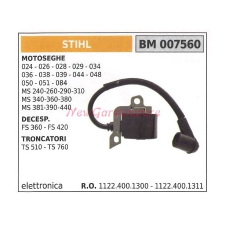 Bobina accensione STIHL motosega decespugliatore troncatore 007560 | Newgardenstore.eu