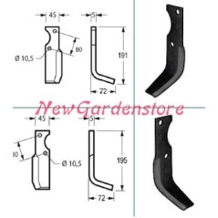 Kit zappe ricambi originali GOLDONI cassone fresa motocoltivatore 21 00070919 | Newgardenstore.eu