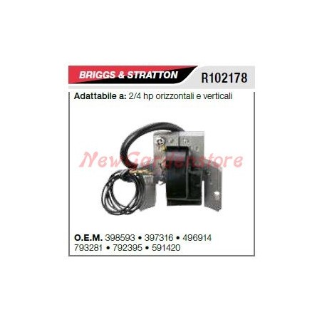 Ignition coil B&S lawn mower mower 2/4HP R102178 | Newgardenstore.eu