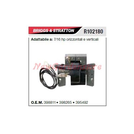 Bobina de encendido compatible Briggs 7/16HP 395492 | Newgardenstore.eu