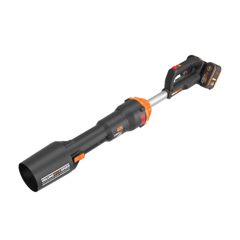 WORX WG585E LEAFJET cordless blower with 2 batteries and double charger