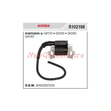 Bobina de encendido motoazada HONDA GX110 120 160 140 R102198 | Newgardenstore.eu