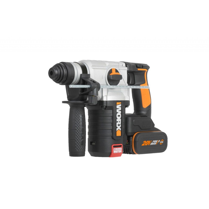 Trapano martello tassellatore WORX WX380.1 con batteria 4.0Ah e caricabatterie